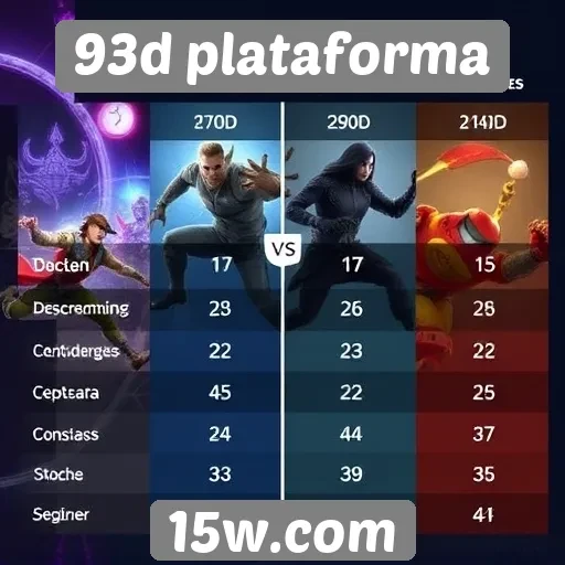 Comparativo de desempenho entre jogos no 93d plataforma